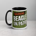 Warning: Beagle on Patrol Coffee Mug - Image 5