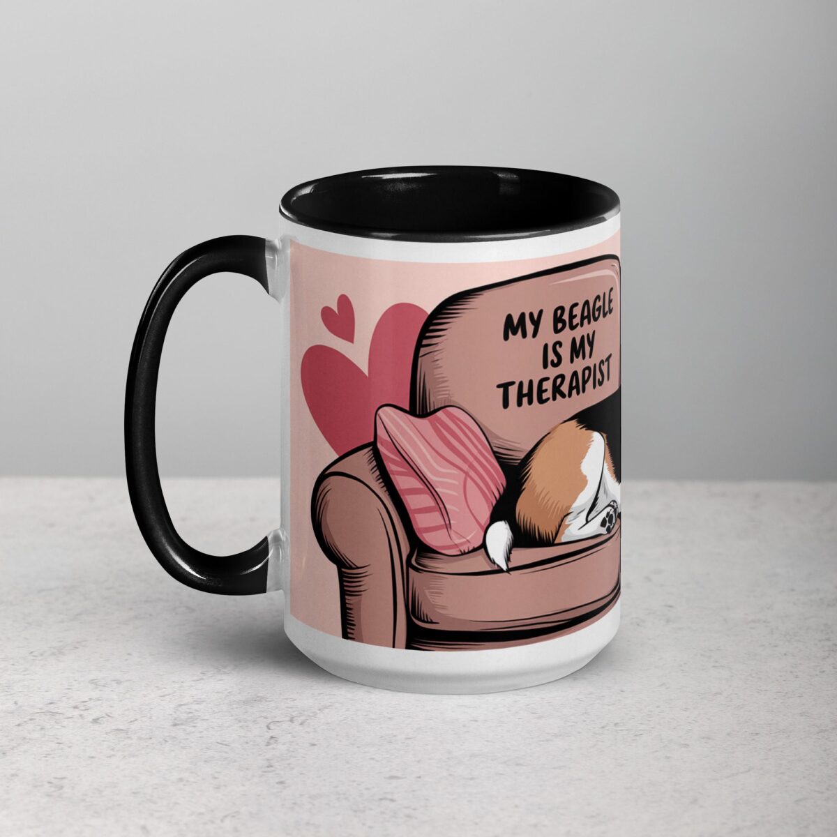 My Beagle Is My Therapist Coffee Mug & Tea Mug - Image 5