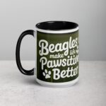 Beagles Make Life Pawsitively Better Coffee Mug - Image 5