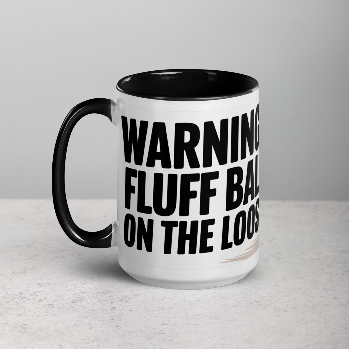 Warning: Fluff Ball on the Loose Coffee Mug - Image 5
