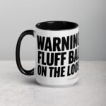 Warning: Fluff Ball on the Loose Coffee Mug - Image 5