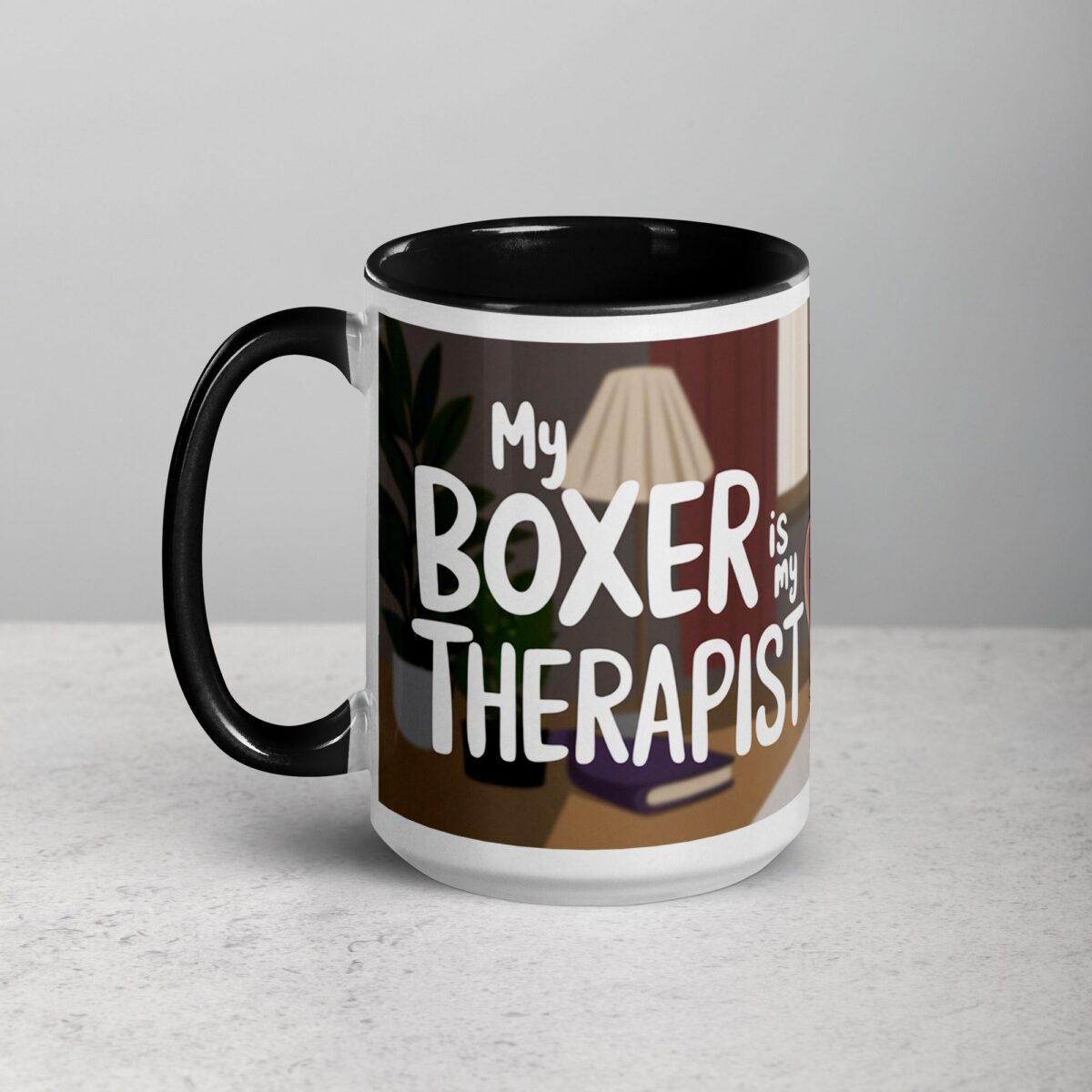 My Boxer Is My Therapist Coffee Mug - Image 5