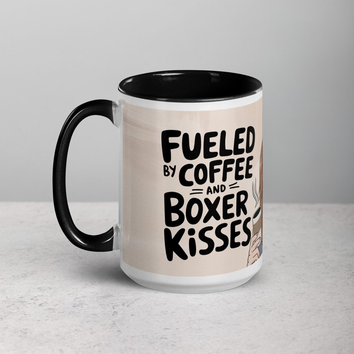 Fueled by Coffee and Boxer Kisses Mug - Image 5