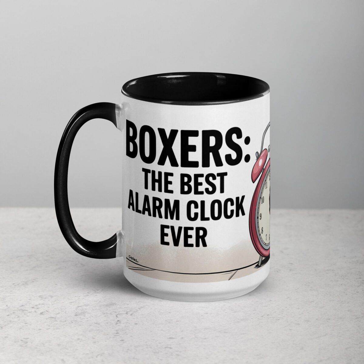 Boxers: The Best Alarm Clock Ever Coffee Mug - Image 5
