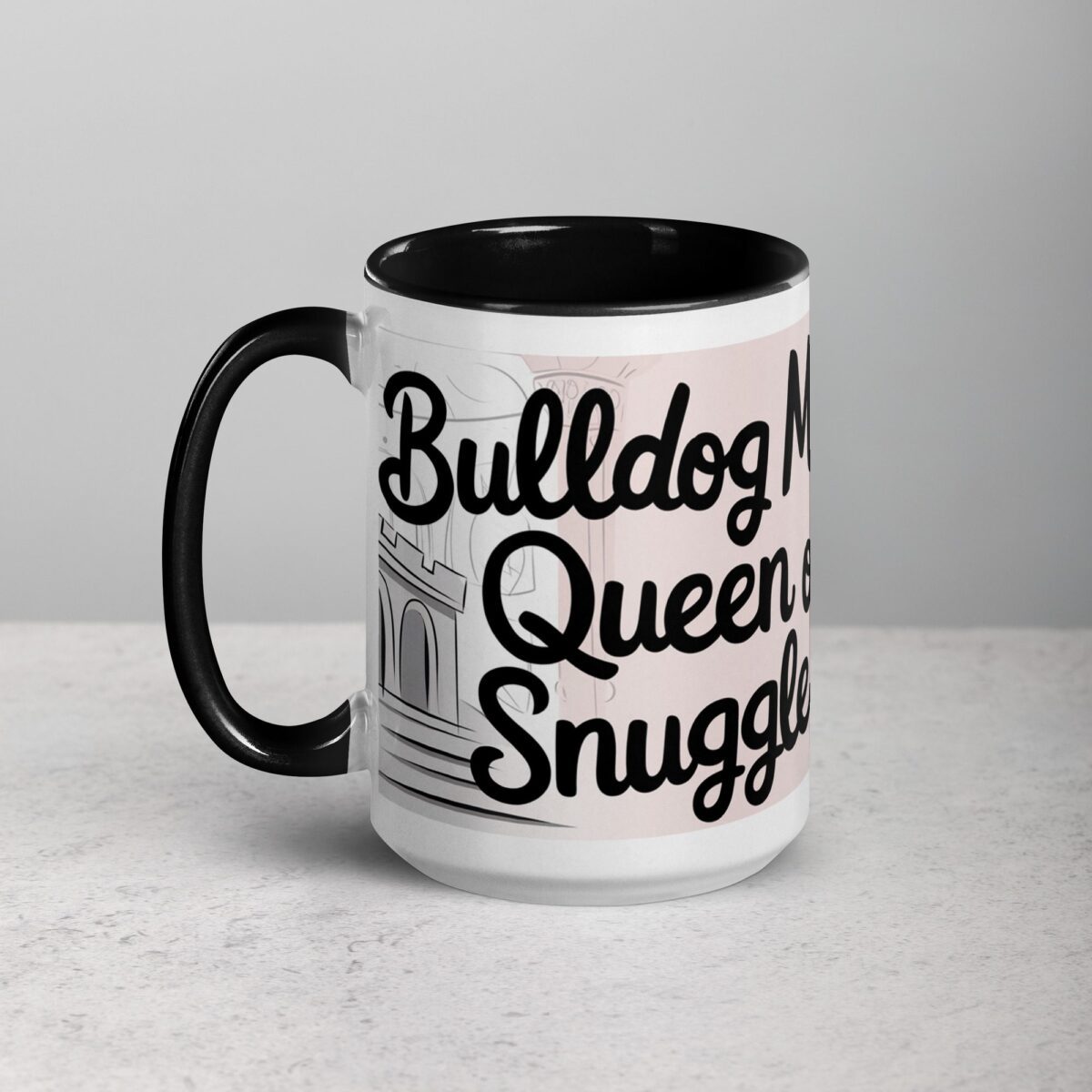Bulldog Mom: Queen of Snuggles Coffee Mug - Image 5