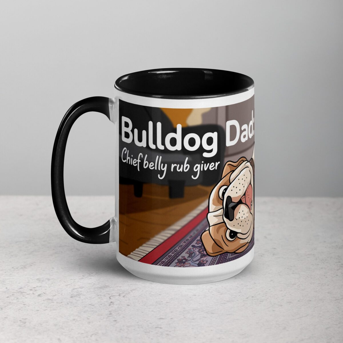 Bulldog Dad: Chief Belly Rub Giver Coffee Mug - Image 5