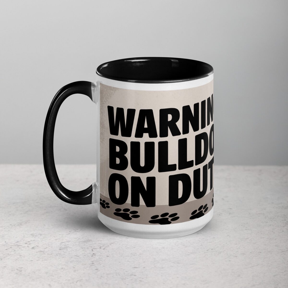 Warning: Bulldog on Duty Coffee Mug - Image 5