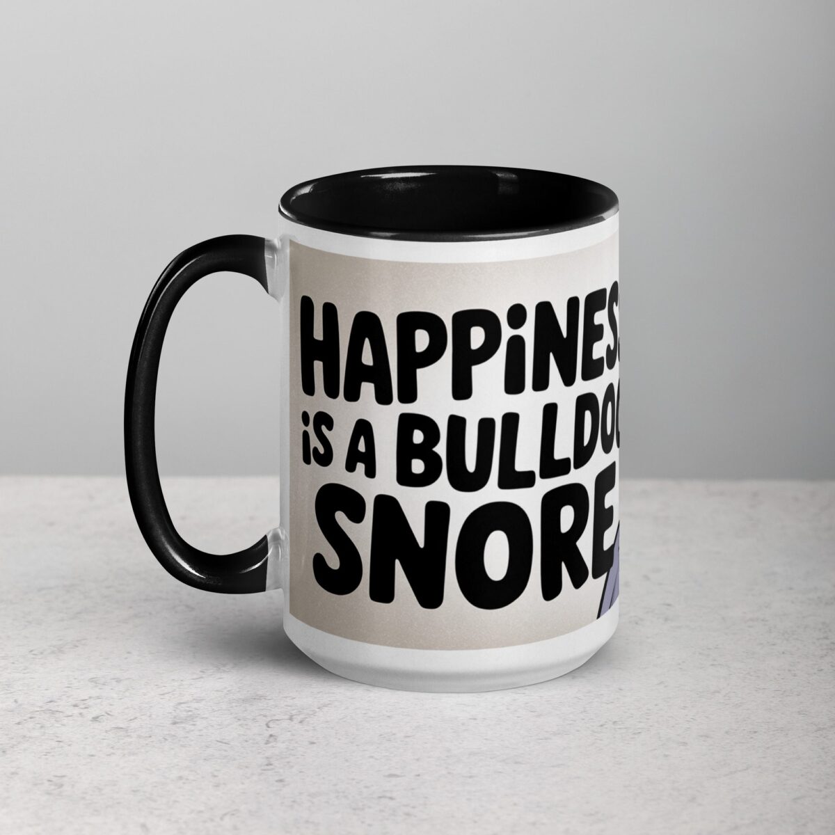 Happiness Is a Bulldog Snore Coffee Mug - Image 5