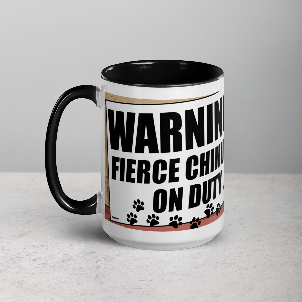 Warning: Fierce Chihuahua on Duty Coffee Mug - Image 5