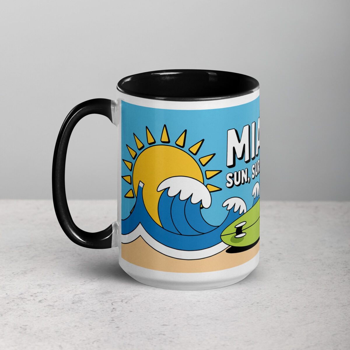 Miami: Sun, Surf, Repeat Coffee Mug - Image 5