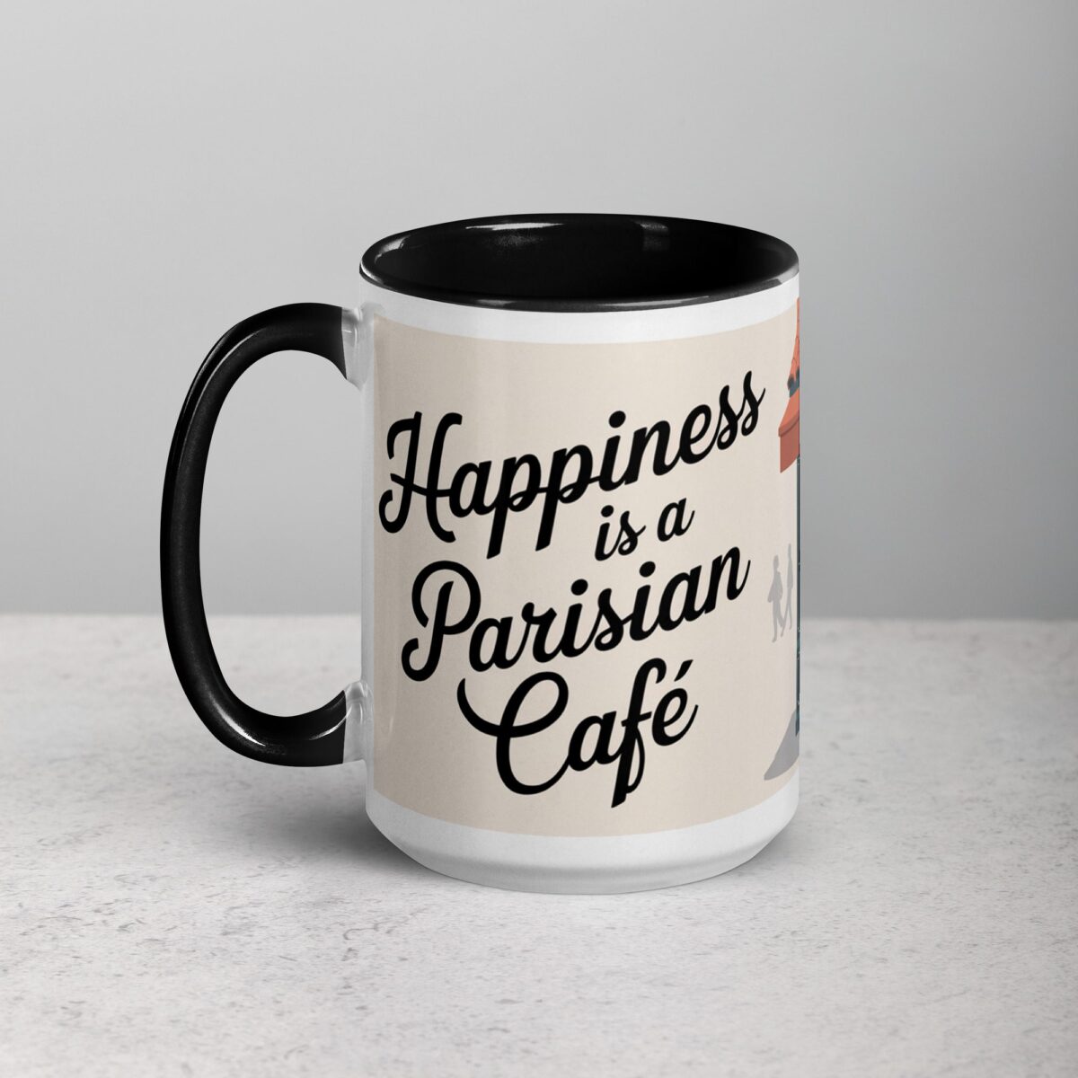 Happiness Is a Parisian Café Coffee Mug - Image 5