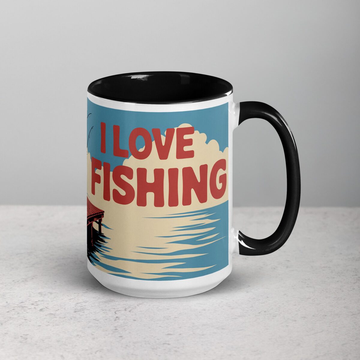 I Love Fishing Retro Coffee Mug & Tea Cup - Image 6