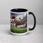 Kickoff, Coffee, Repeat Football Mug - Image 6