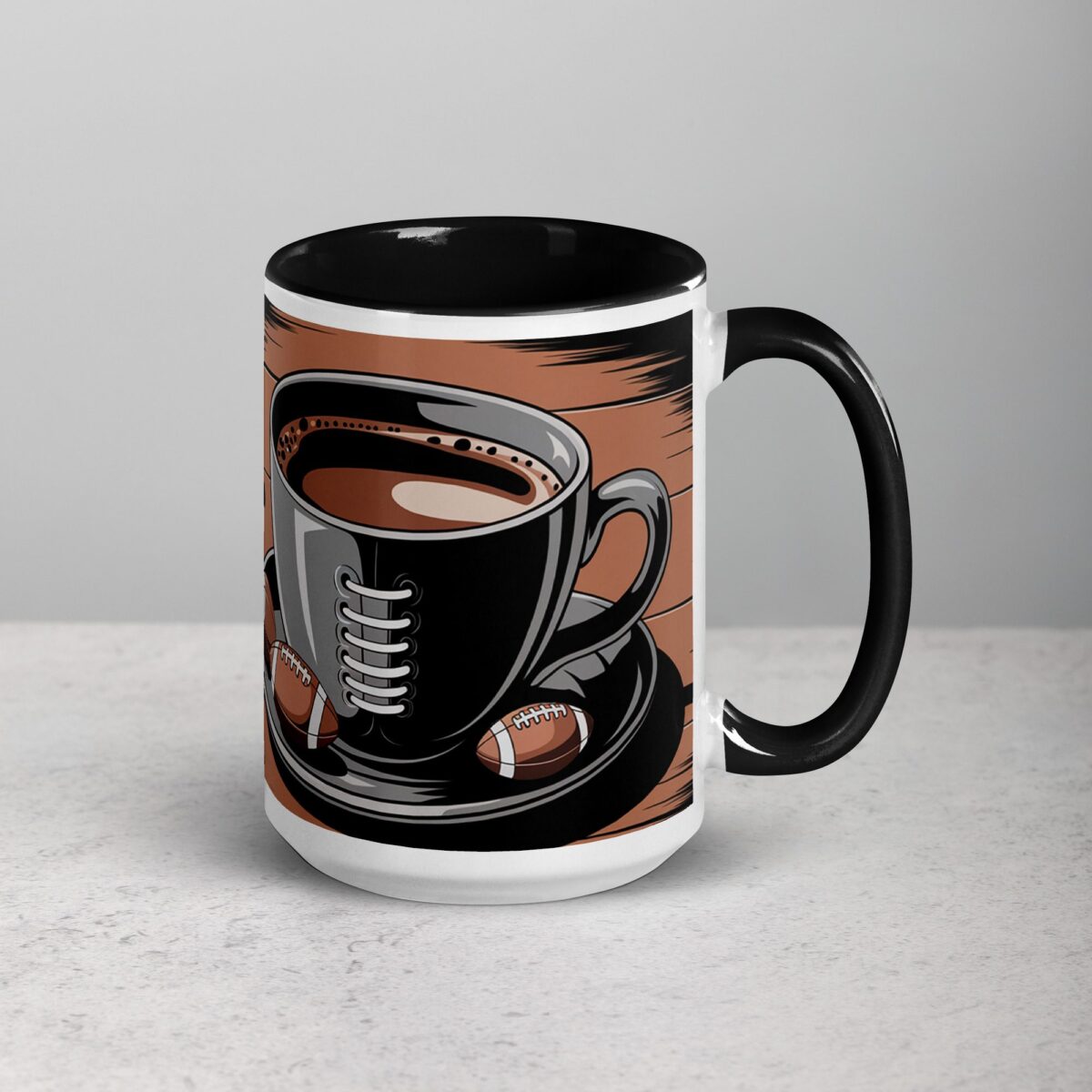 My Coffee Game is Strong Football Mug - Image 6