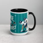 Offense, Defense, Coffee First Football Mug - Image 6