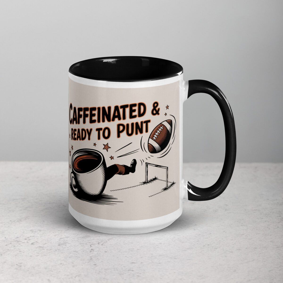 Caffeinated & Ready to Punt Football Mug - Image 6