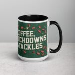 Coffee, Touchdowns & Tackles Football Mug - Image 6