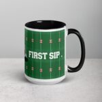 First Down, First Sip Football Coffee Mug - Image 6