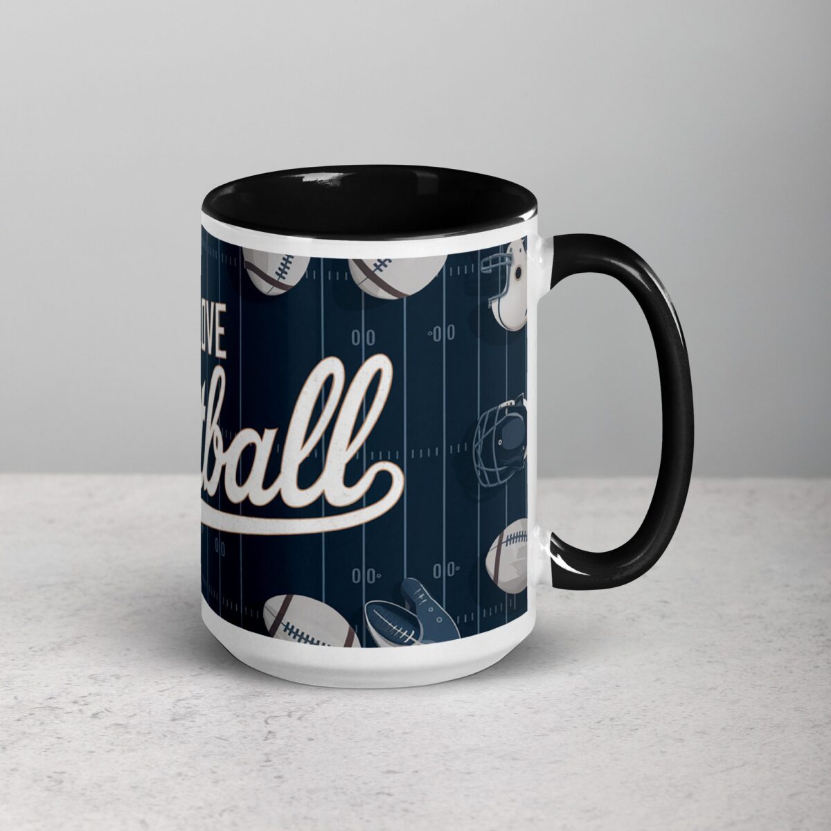 I Love Football Sophisticated Coffee Mug & Tea Cup - Image 6