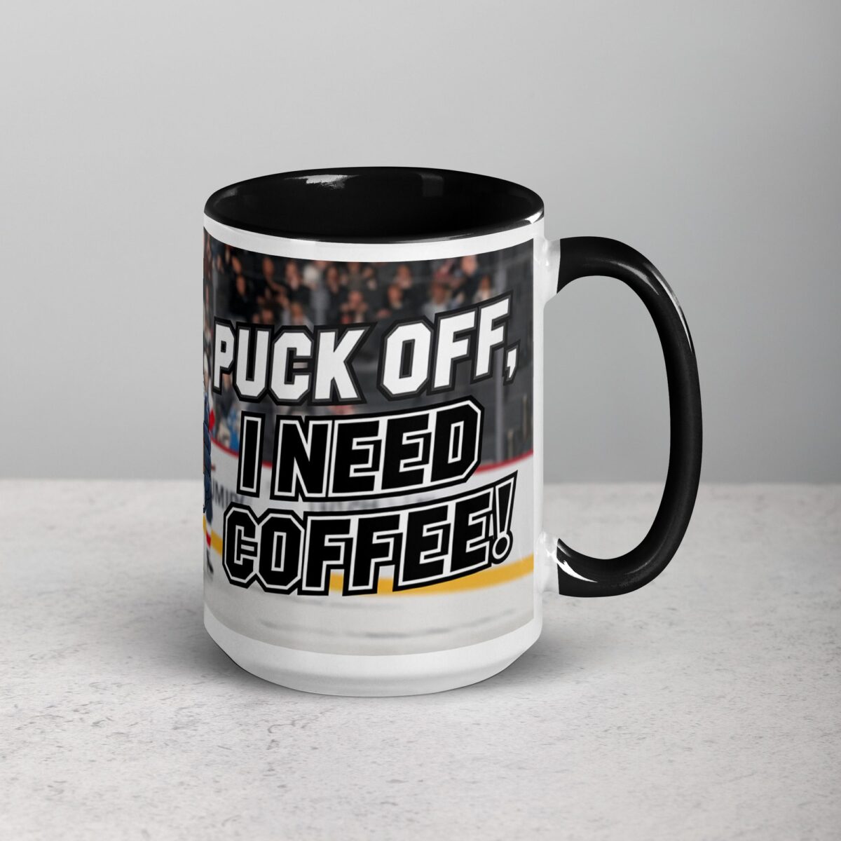 Puck Off, I Need Coffee! Hockey Mug - Image 6