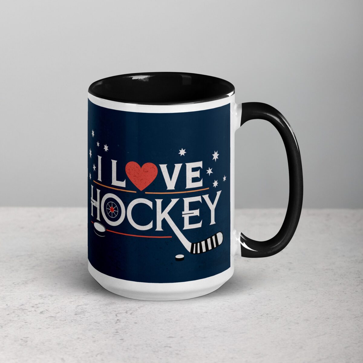 I Love Hockey Sophisticated Hockey Coffee Cup - Image 6