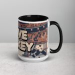 I Love Hockey Retro Hockey Coffee Cup - Image 6