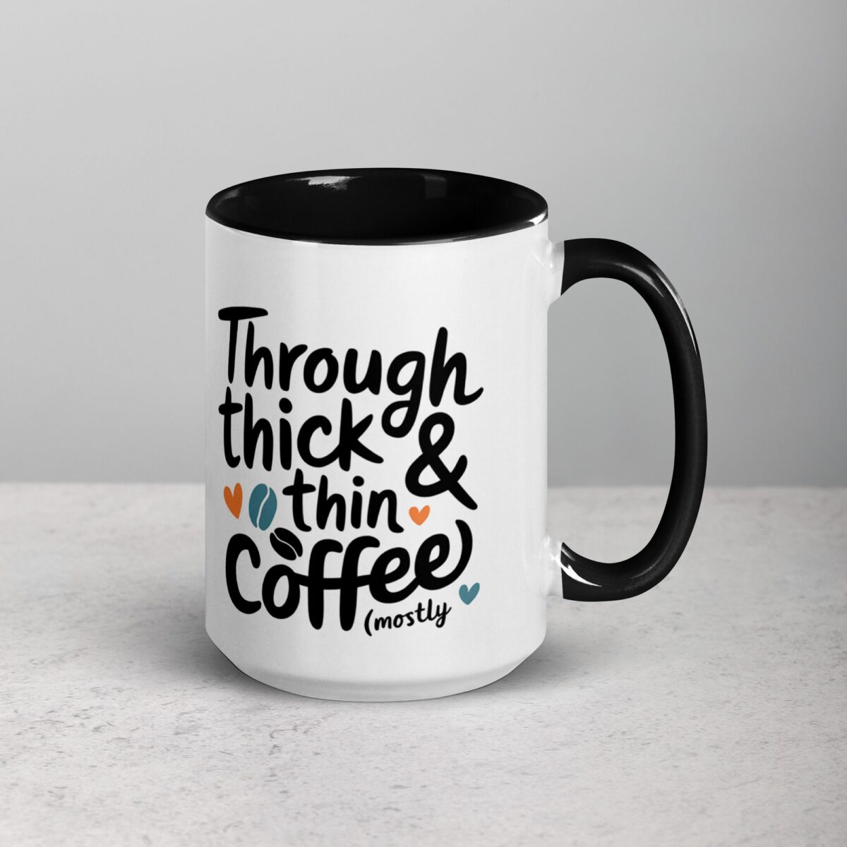 Through Thick & Thin (Mostly Coffee) Friend Mug - Image 6