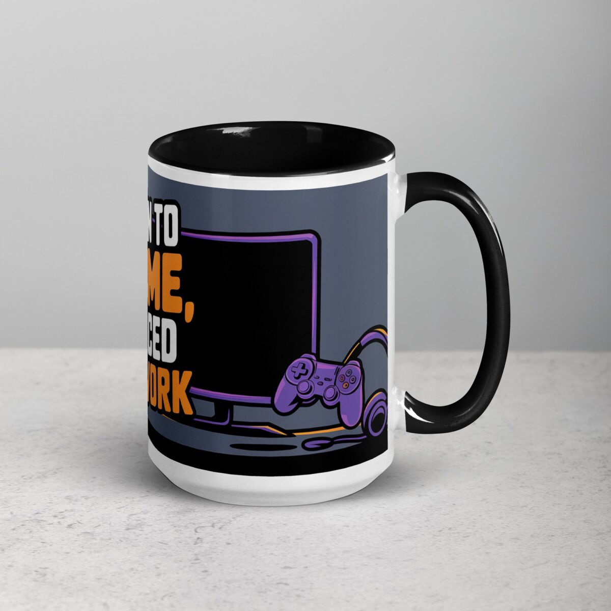Born to Game, Forced to Work Gamer Coffee Mug - Image 6