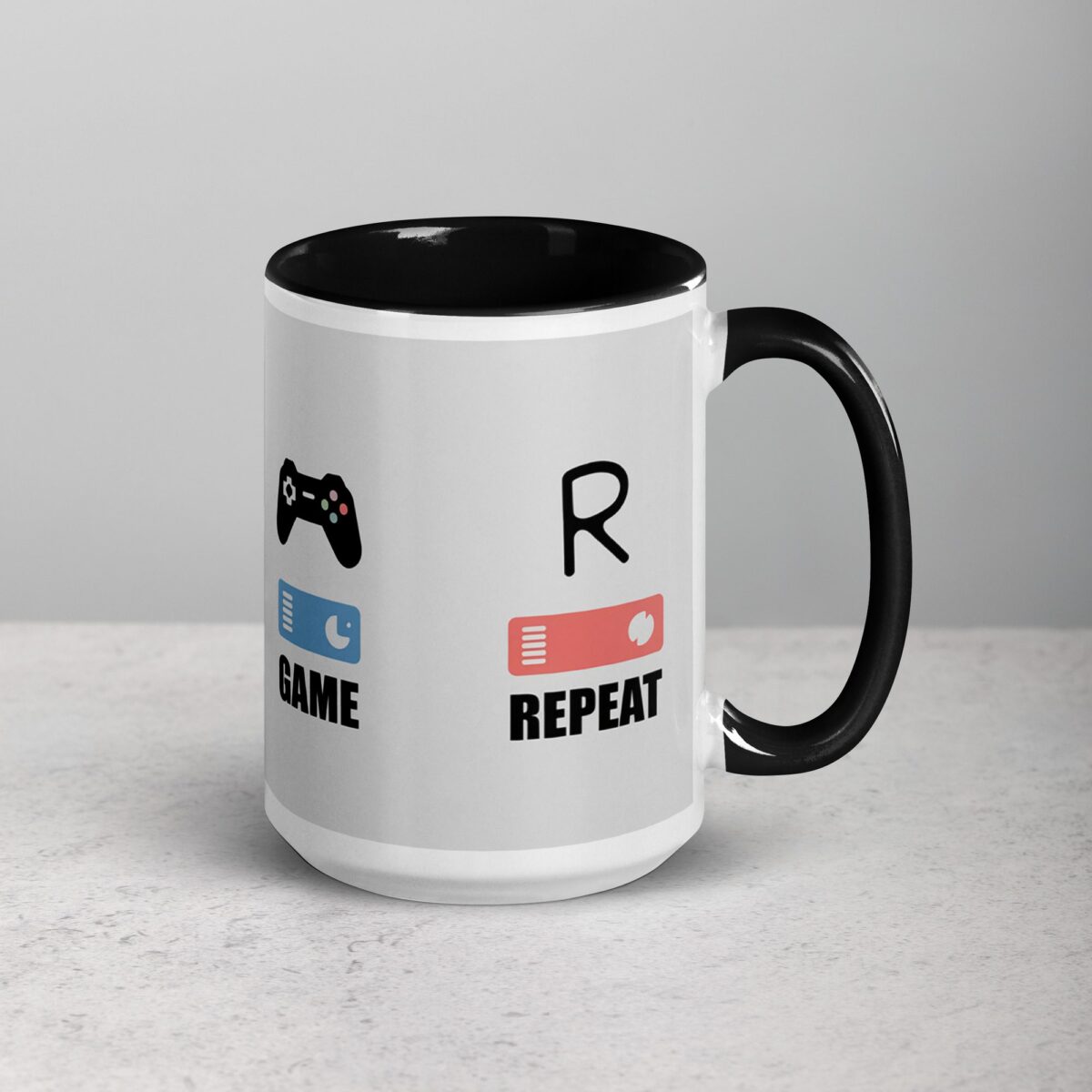 Eat, Sleep, Game, Repeat Gamer Coffee Mug - Image 6