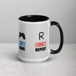 Eat, Sleep, Game, Repeat Gamer Coffee Mug - Image 6