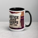 Justice Never Sleeps (But I Do) Lawyer Coffee Mug - Image 6