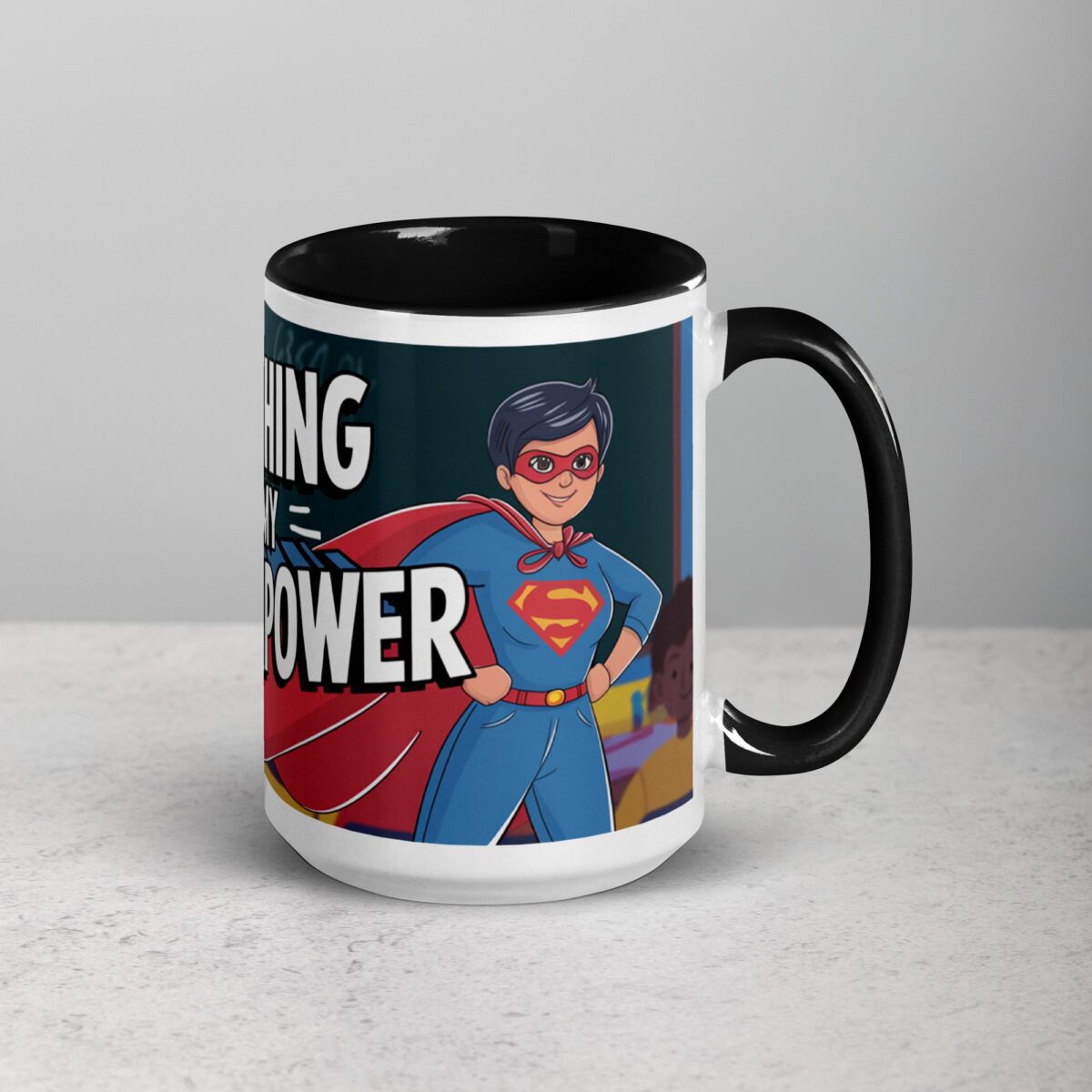 Teaching Is My Superpower Woman Coffee Mug & Tea Cup - Image 6