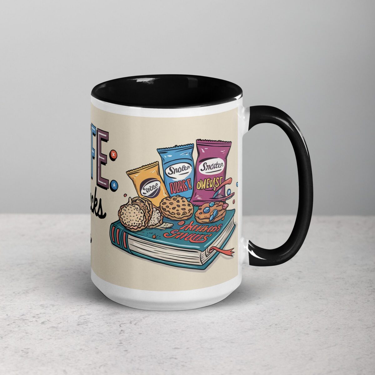 Uncle Life: Fueled by Snacks and Stories Mug - Image 6
