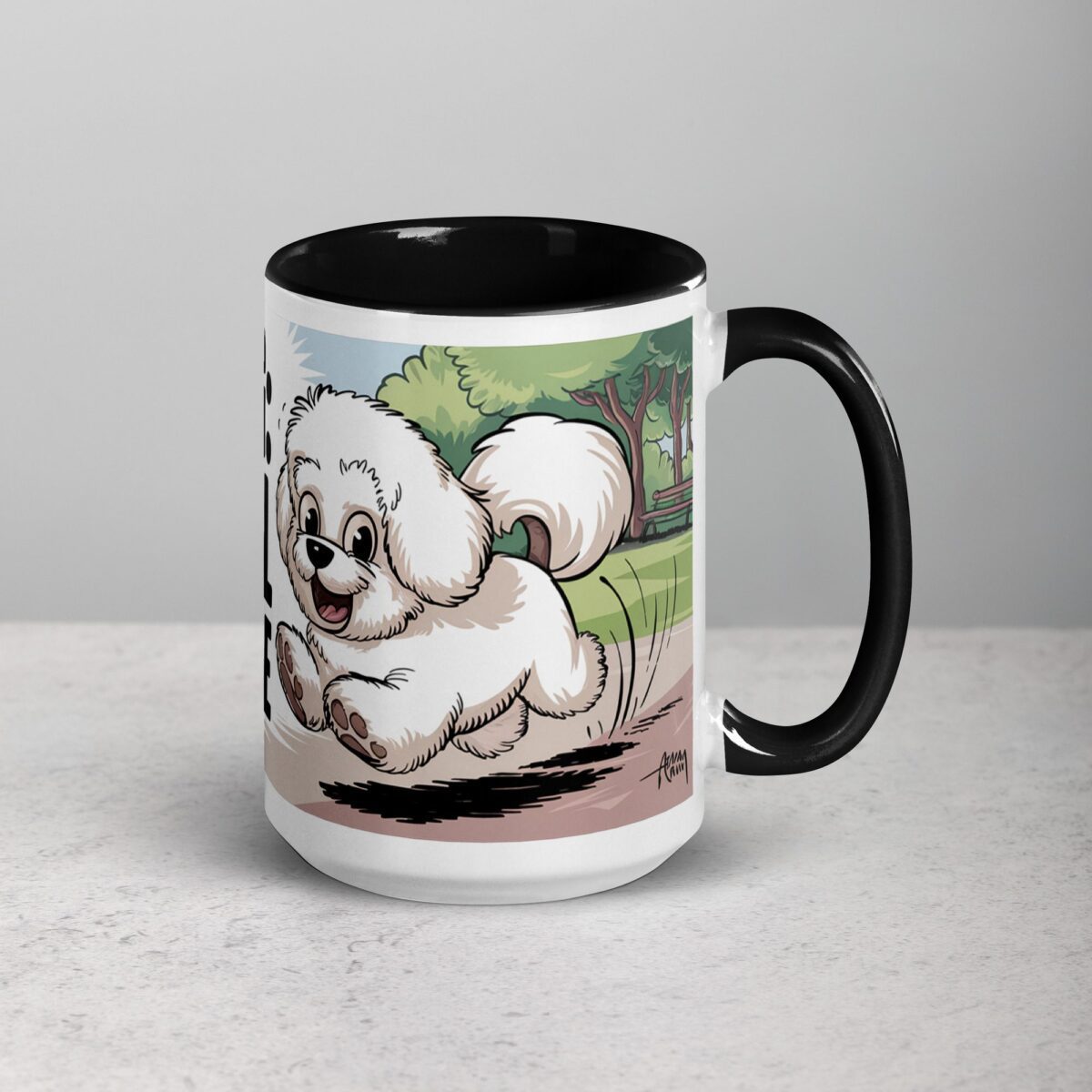 Warning: Fluff Ball on the Loose Coffee Mug - Image 6