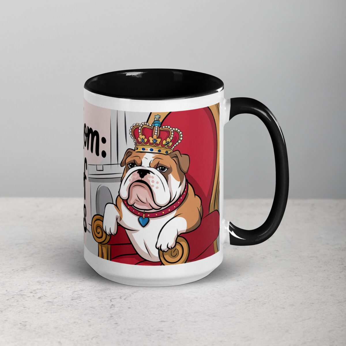 Bulldog Mom: Queen of Snuggles Coffee Mug - Image 6