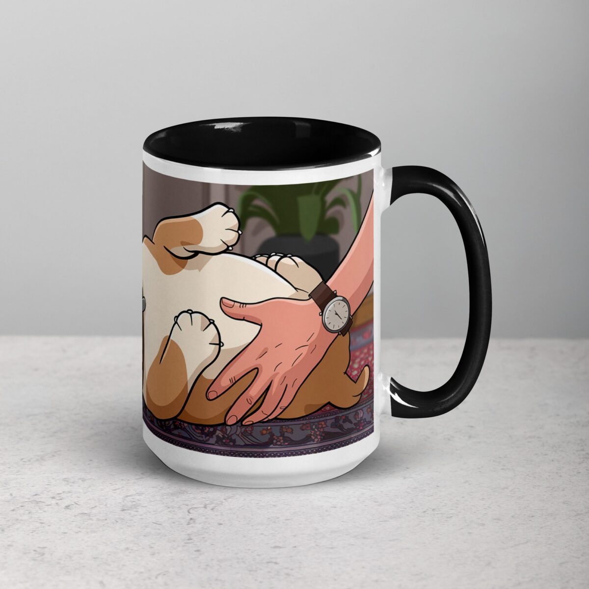 Bulldog Dad: Chief Belly Rub Giver Coffee Mug - Image 6