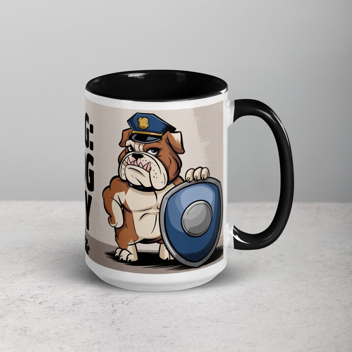 Warning: Bulldog on Duty Coffee Mug - Image 6