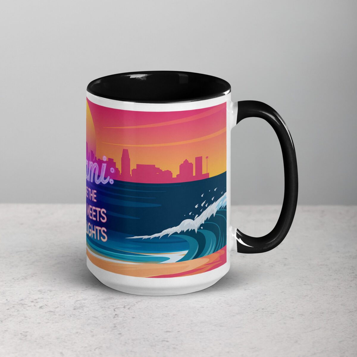 Miami: Where the Ocean Meets the Neon Lights Coffee Mug - Image 6