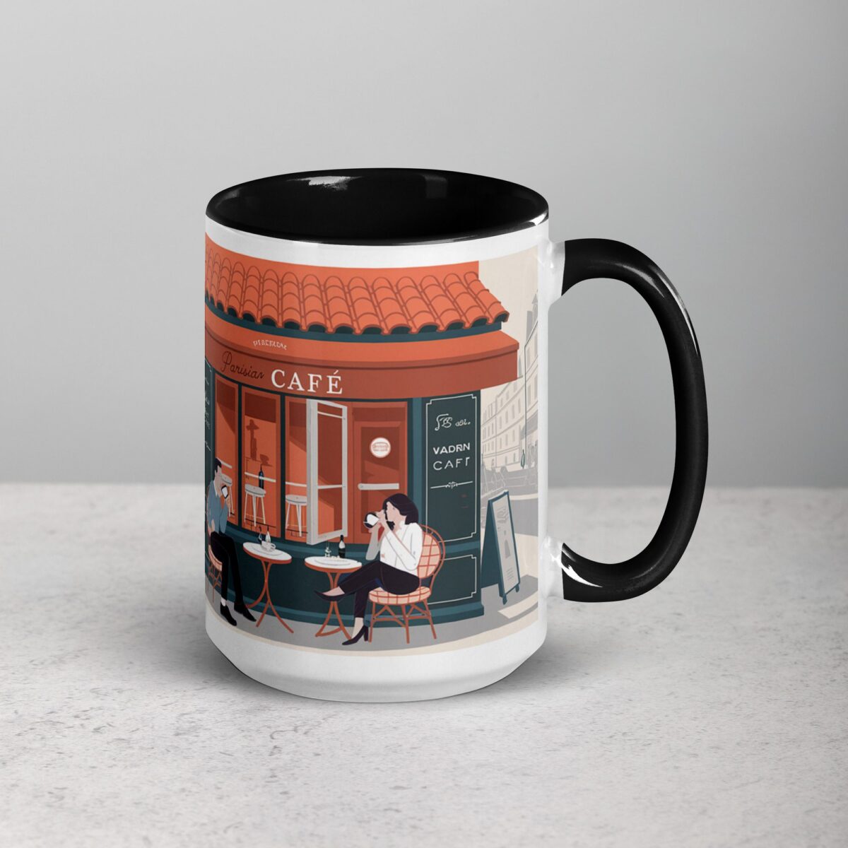 Happiness Is a Parisian Café Coffee Mug - Image 6
