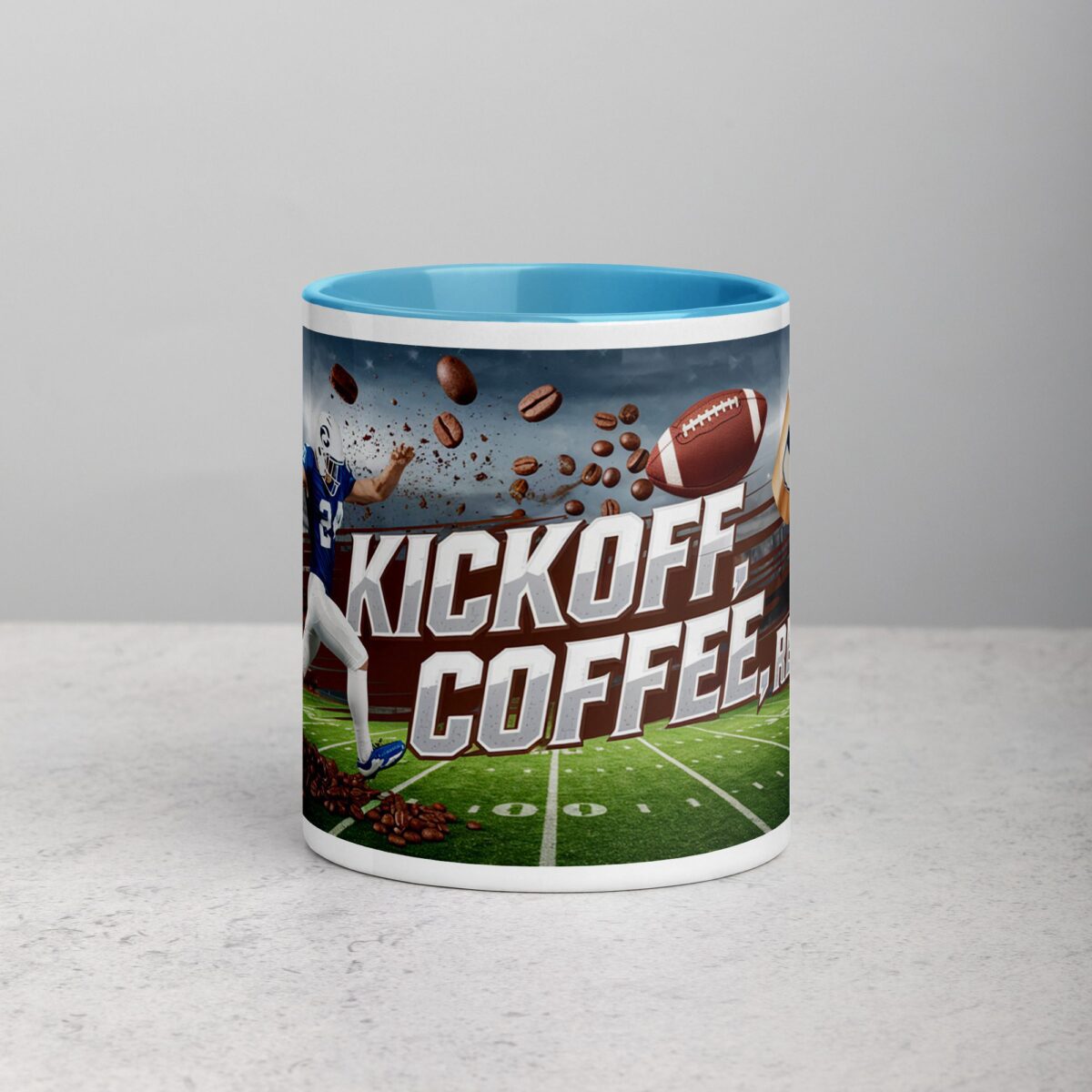 Kickoff, Coffee, Repeat Football Mug - Image 13