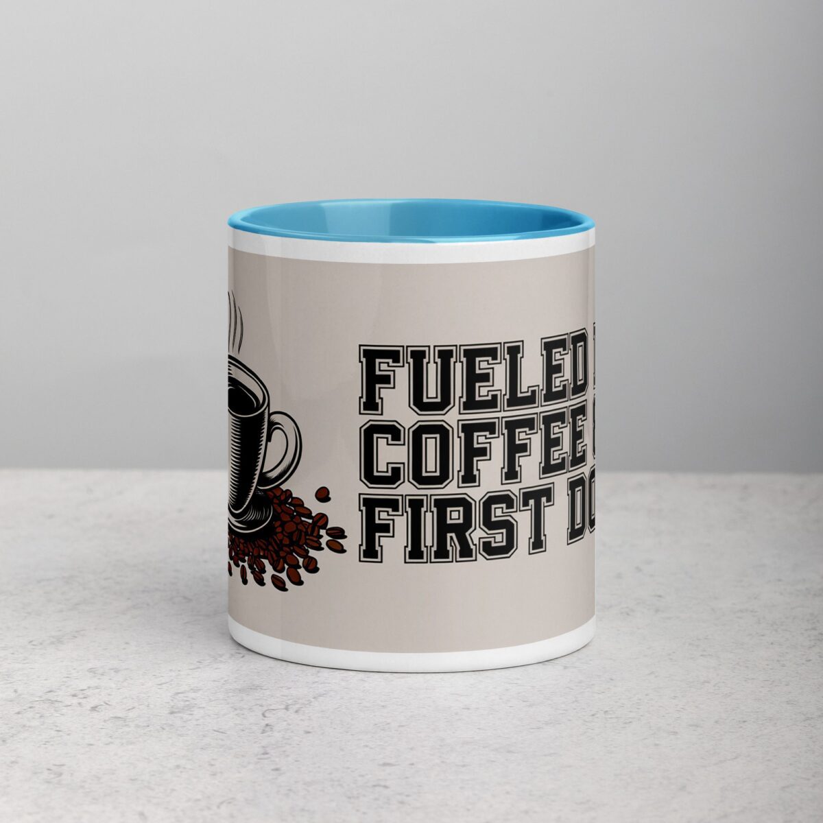 Fueled by Coffee & First Downs Football Mug - Image 13