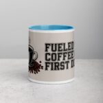 Fueled by Coffee & First Downs Football Mug - Image 13