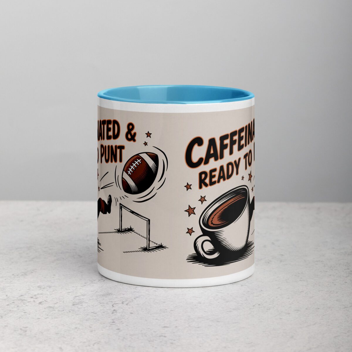 Caffeinated & Ready to Punt Football Mug - Image 13