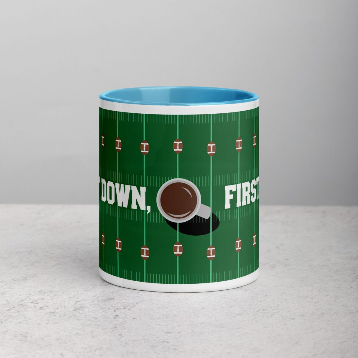 First Down, First Sip Football Coffee Mug - Image 13