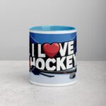 I Love Hockey Fun Hockey Coffee Cup - Image 13