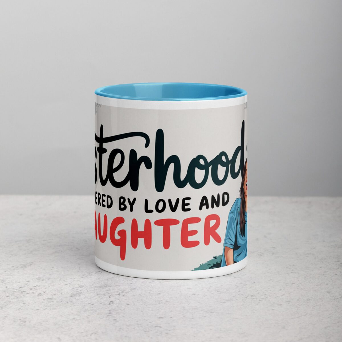Sisterhood: Powered by Love and Laughter Coffee Mug - Image 13