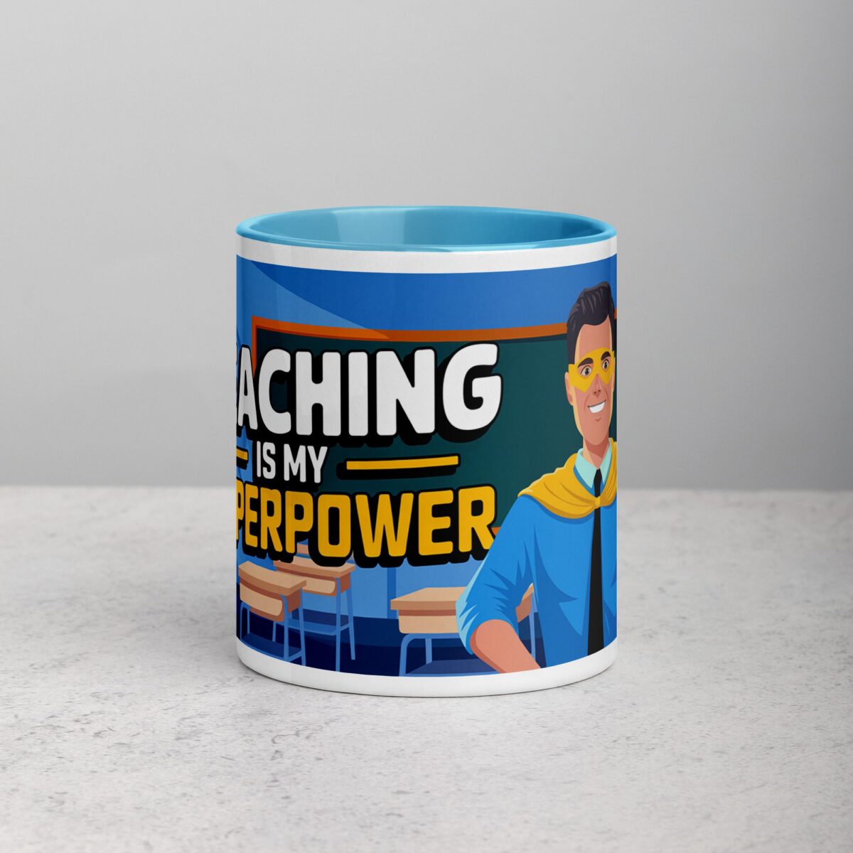 Teaching Is My Superpower Man Coffee Mug & Tea Cup - Image 13