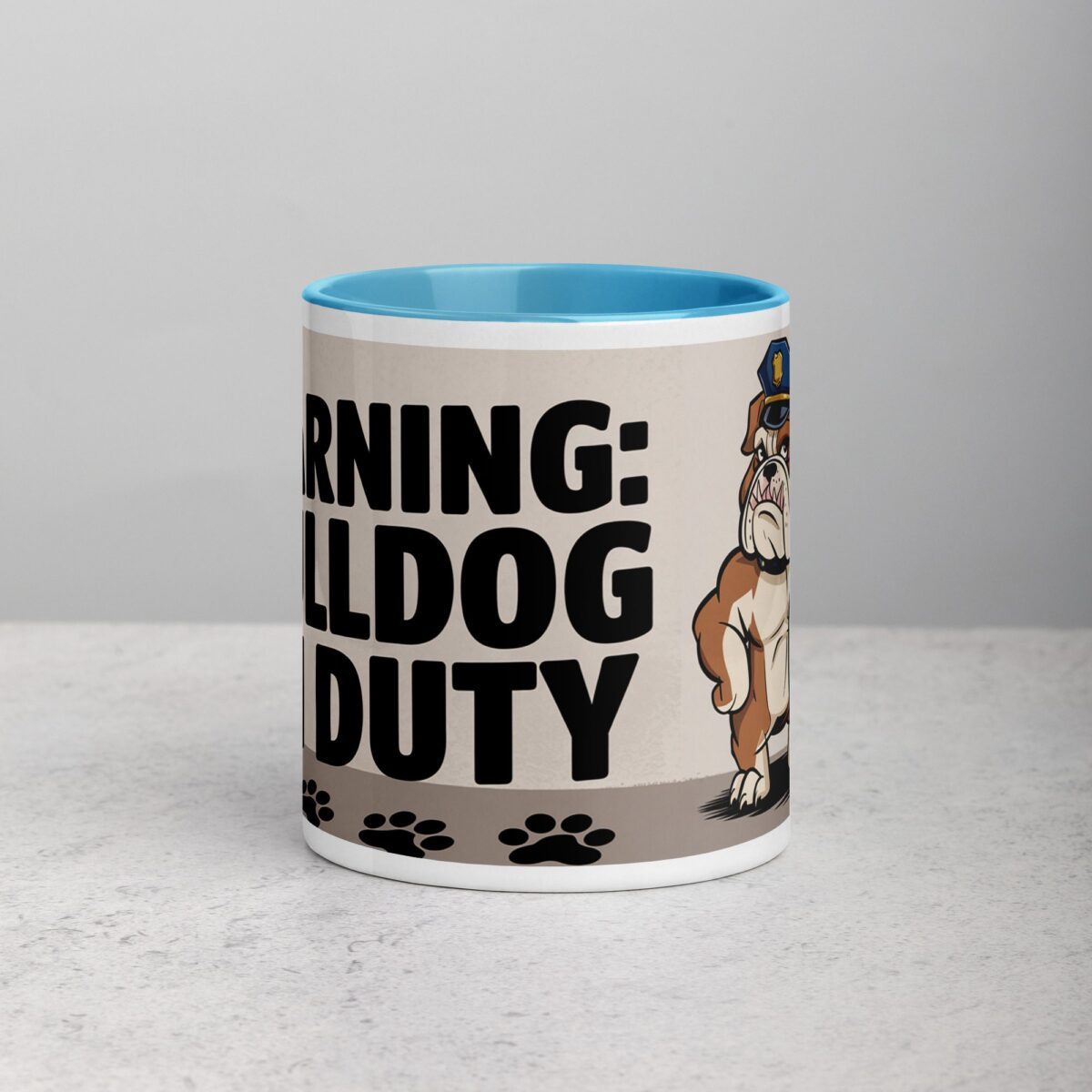 Warning: Bulldog on Duty Coffee Mug - Image 13
