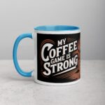 My Coffee Game is Strong Football Mug - Image 14