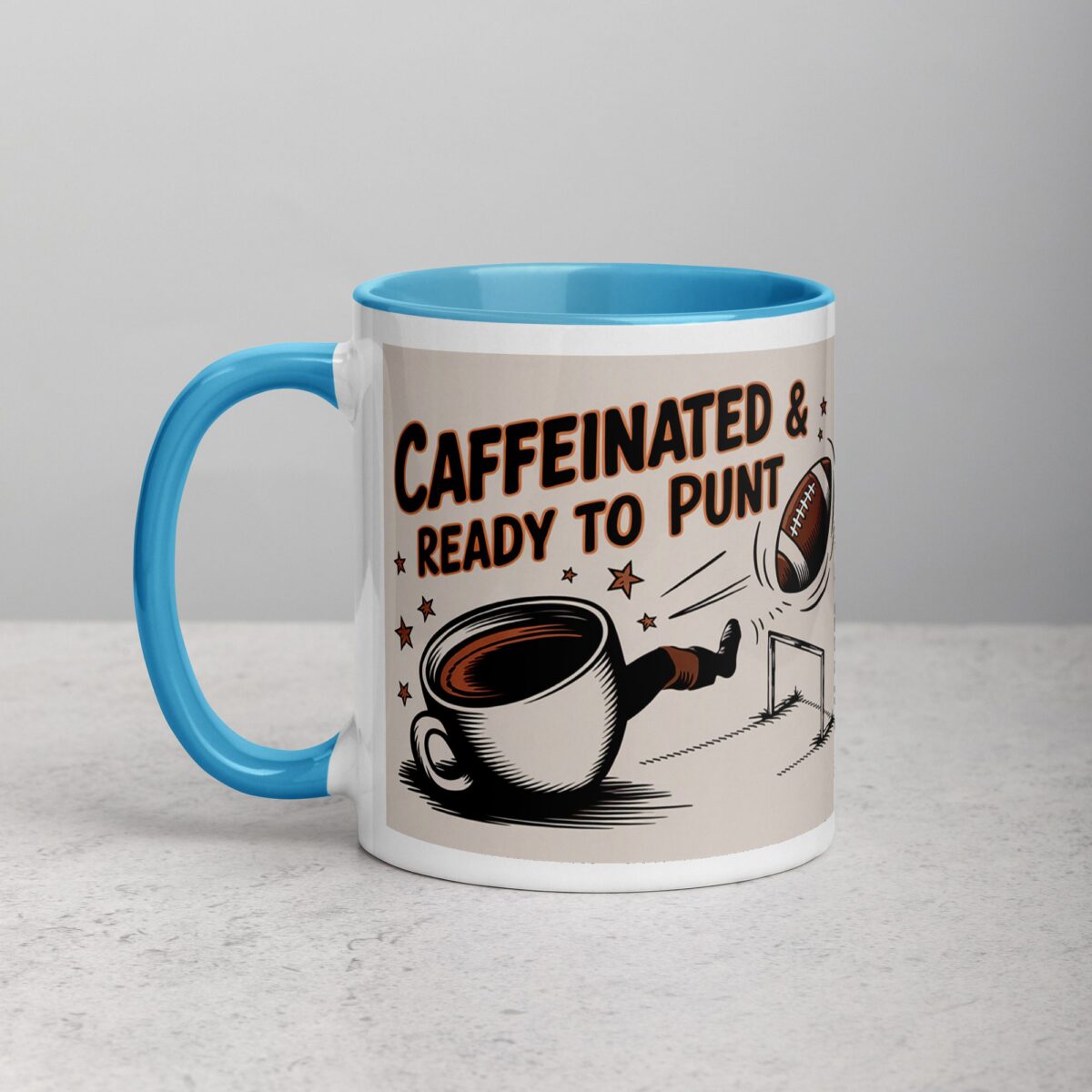 Caffeinated & Ready to Punt Football Mug - Image 14